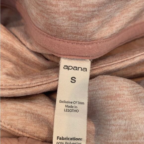 Apana Light Rose Pink Heather Cowl Neck Sweat Shirt S Long Sleeve - Picture 3 of 3